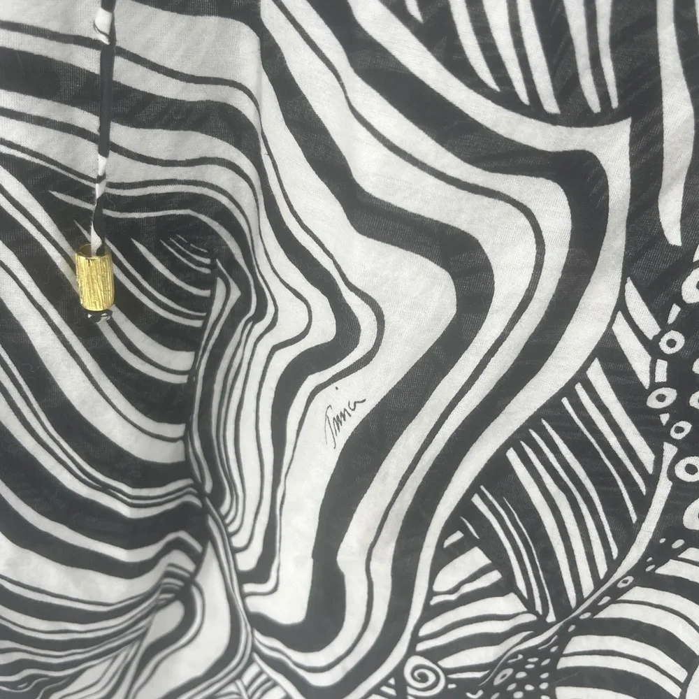 Trina Turk Cotton and Silk Sheer Tunic - Size Medium - Picture 6 of 12